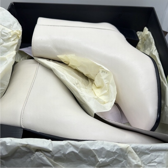 NWT rag & bone ASLEN MID BOOT Leather Ankle Bootie Antique White Size 7 - Picture 6 of 9